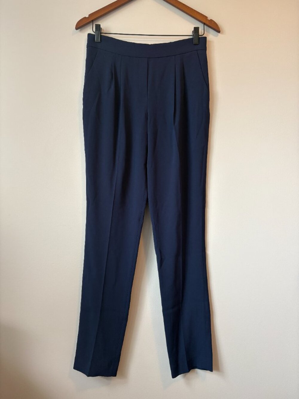 Aritzia Babaton Conroy Pleated Straight Leg Tapered Pants Trousers 6 27 28 29